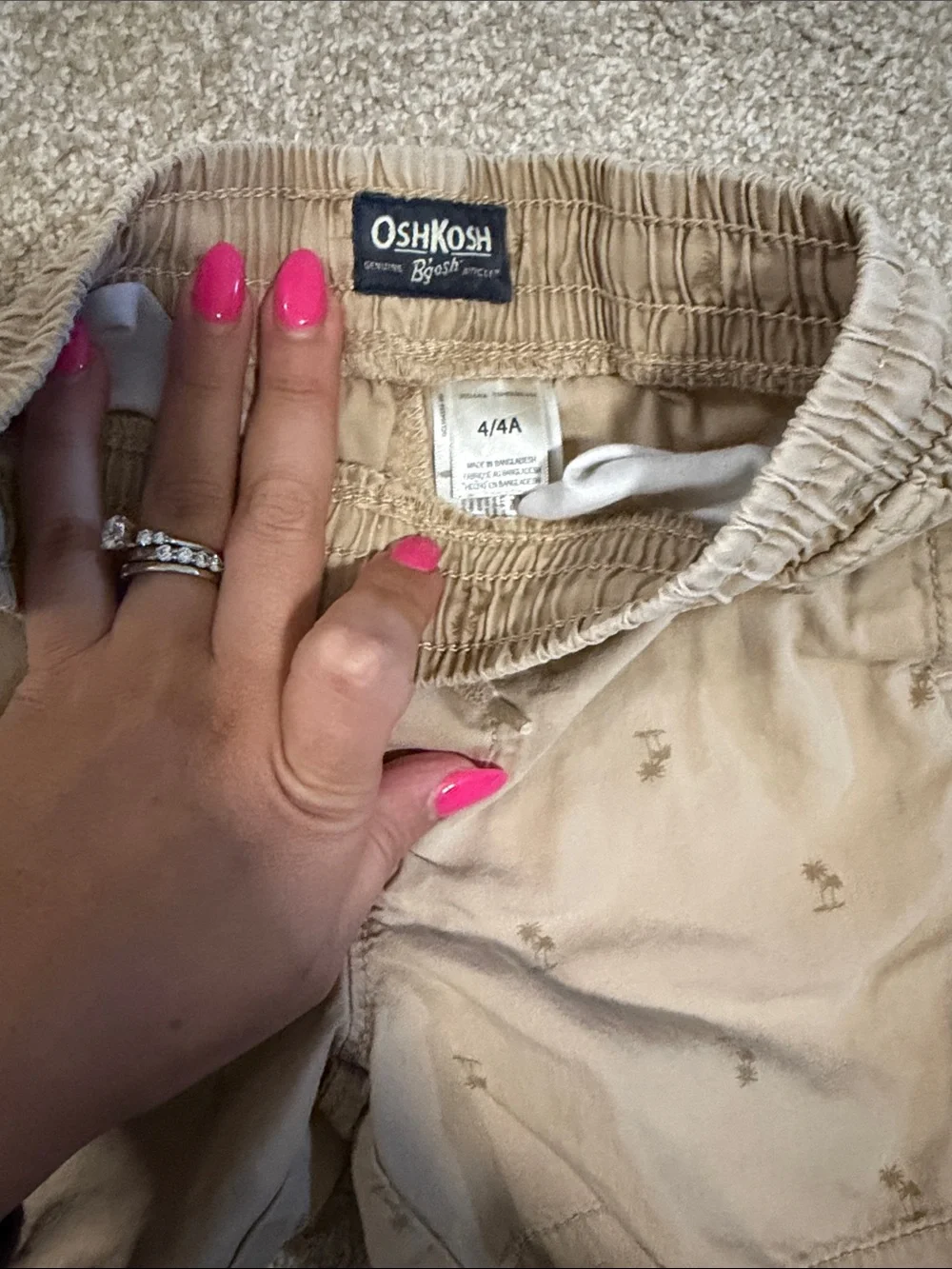 The Children's Place Olive and Khaki Shorts Set